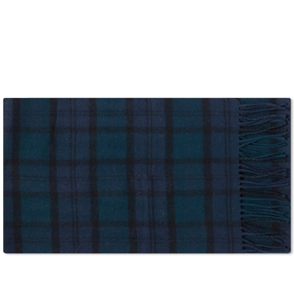 Шал Barbour Tartan Lambswool Scarf with Fringe Black Watch Тъмно синьо | USC0001NY91, 0