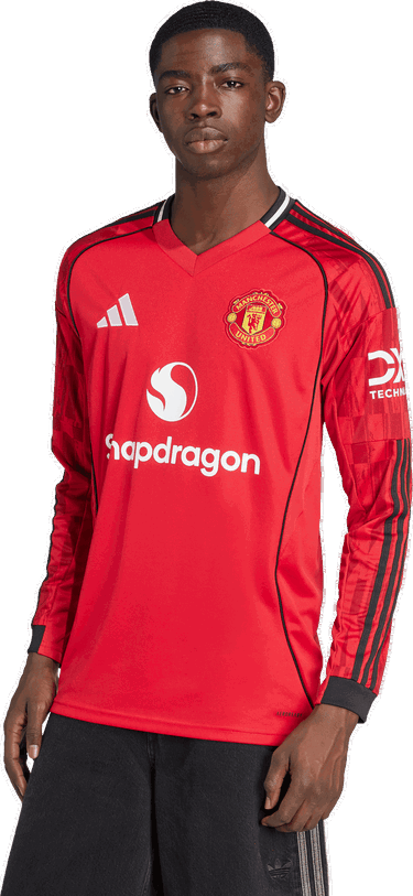 Фланелка adidas Performance Manchester United 25/26 Home Long Sleeve Jersey Червено | JP3037, 4