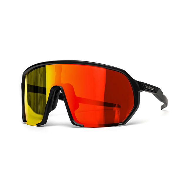 Archie Bike Sunglasses Black/ Mirror Red