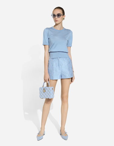 Къси панталони Dolce & Gabbana Floral Quilted Jacquard Shorts Синьо | FTBVHTHJMOKF3981, 1