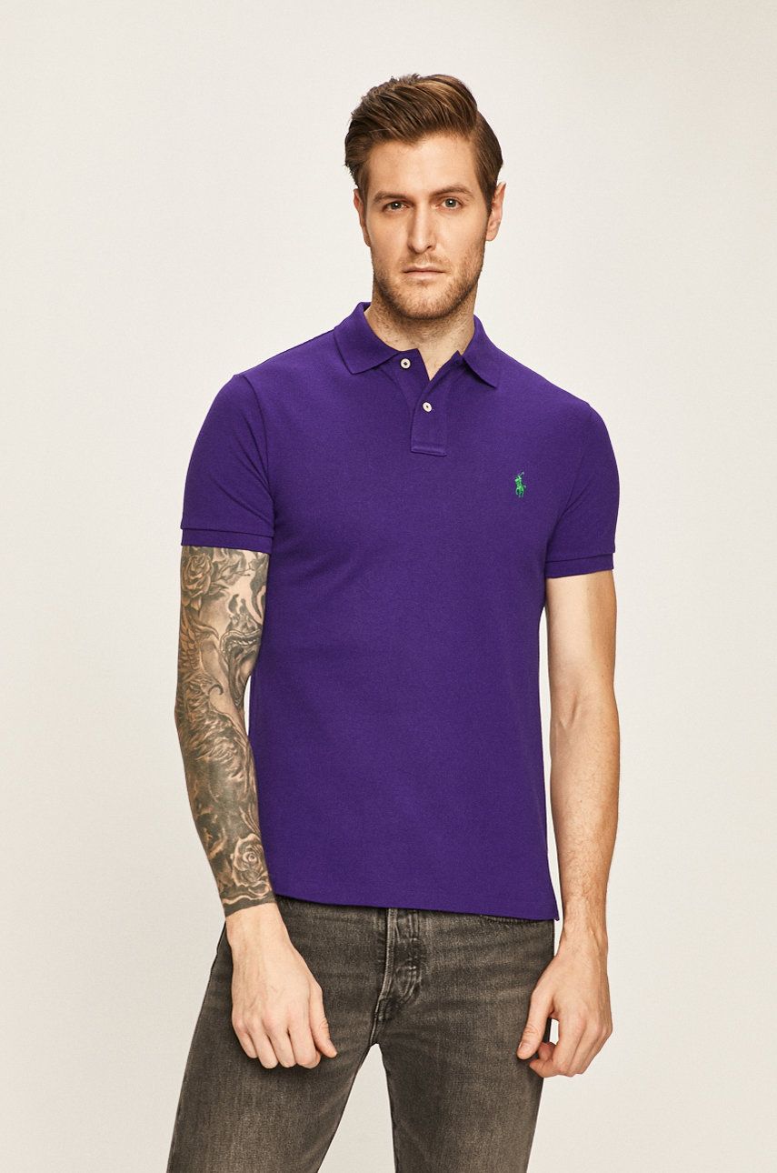 Поло тениска Polo by Ralph Lauren Slim Fit Cotton Polo Shirt Тъмно синьо | 710795080028, 0