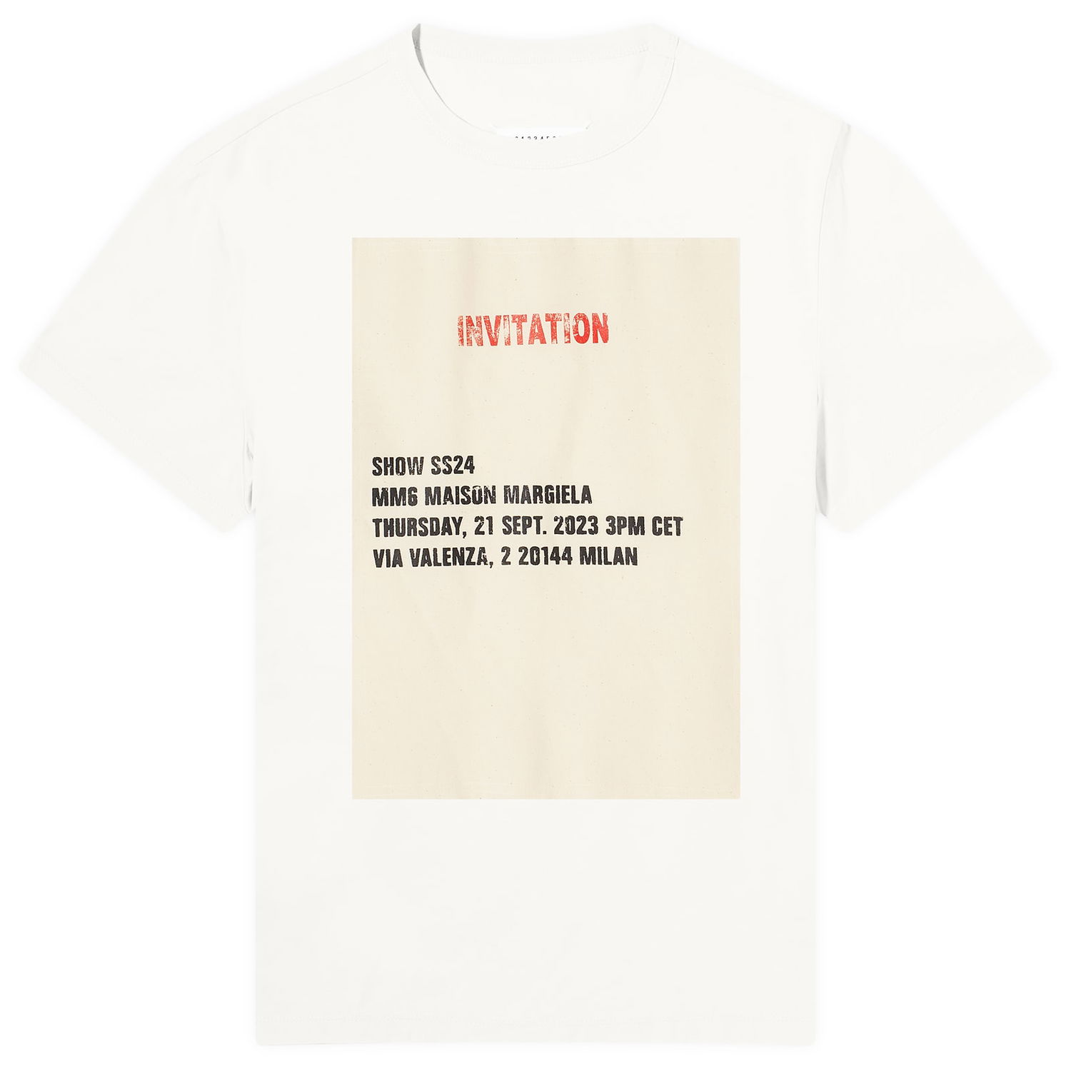 Тениска Maison Margiela MM6 Men's Show Invitation Бежово | SH2GC0006-S23588-101, 0