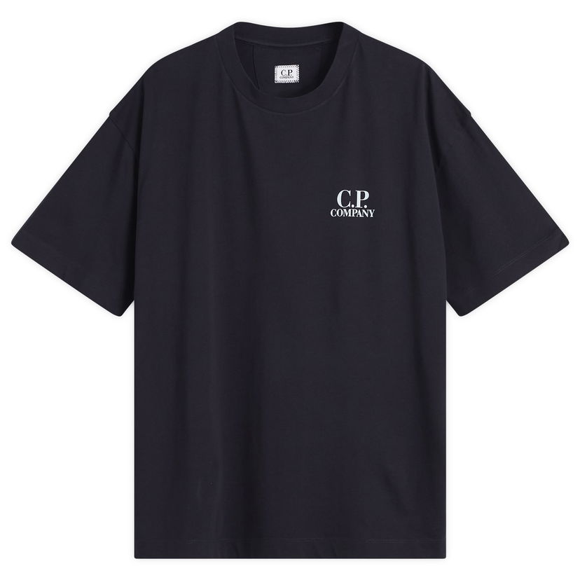 Тениска C.P. Company Logo Print T-Shirt Черно | 19CMTS103A-005100W-888