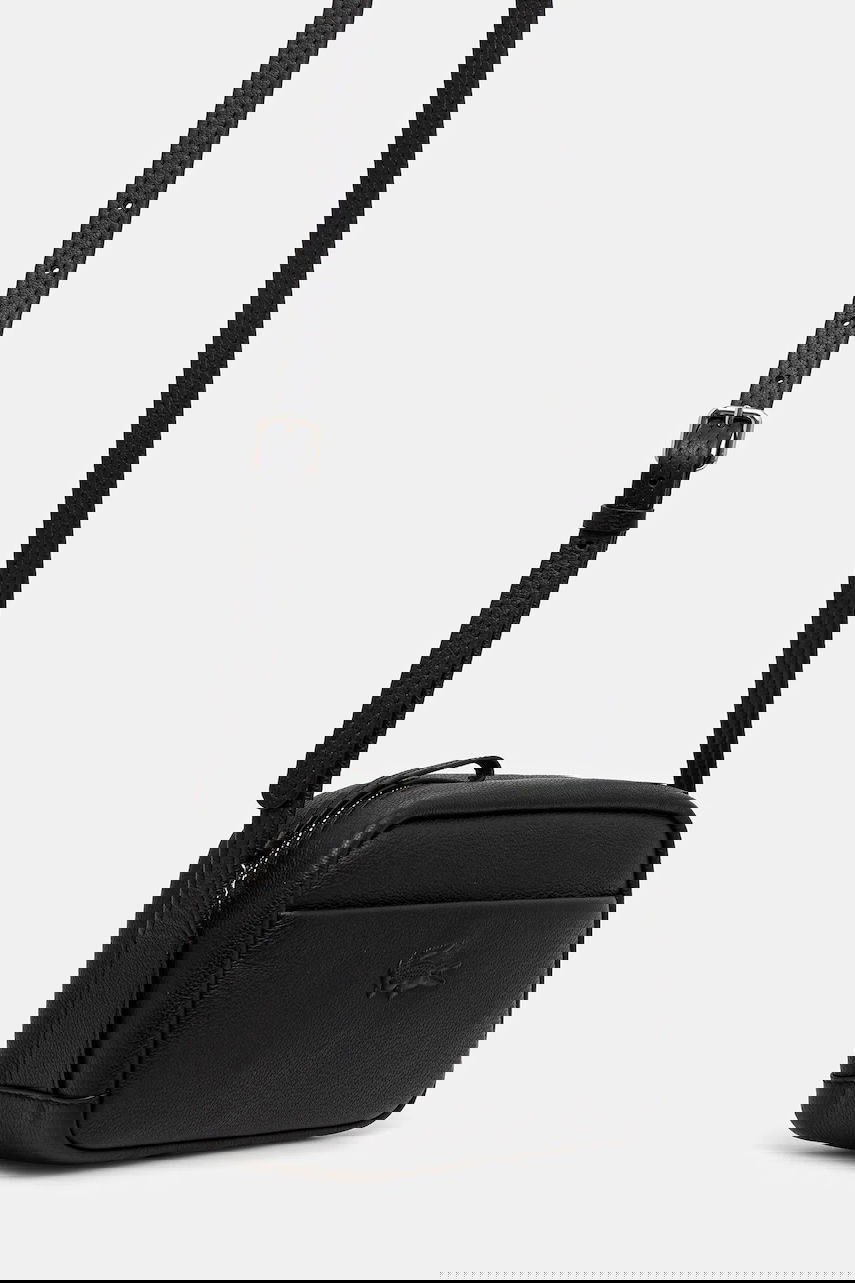Дамска чанта Lacoste Lacoste Leather Crossbody Bag Черно | NF4506IE, 1