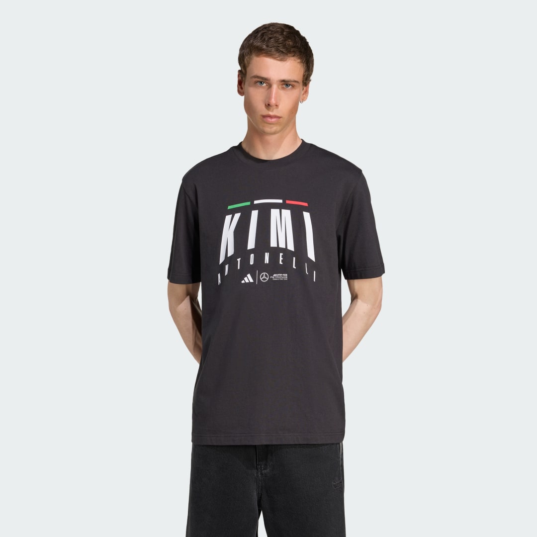 Тениска adidas Performance Mercedes-AMG Petronas Formula One Team Kimi Antonelli T-Shirt Черно | JZ8910, 0