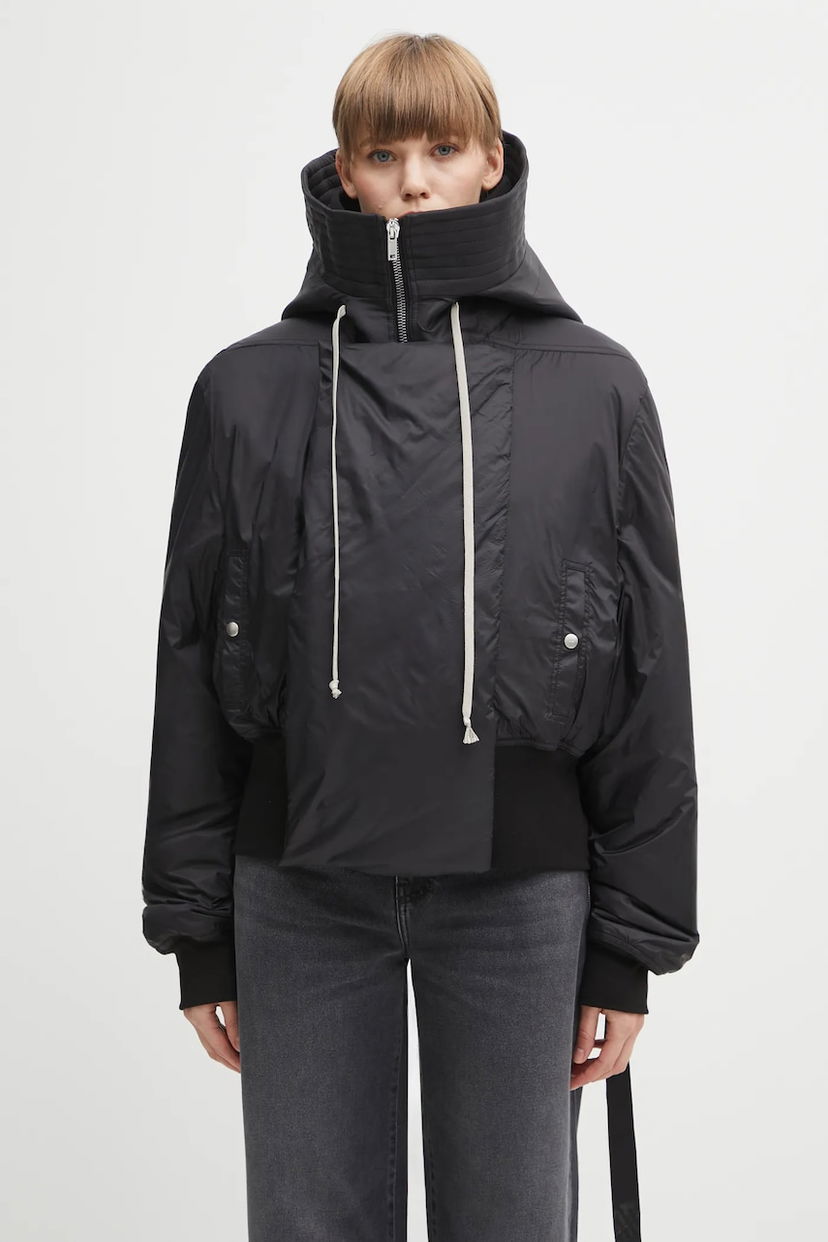 Парка Rick Owens Rick Owens DRKSHDW Cropped Alice Parka Oversize Черно | DS02E7731.NP