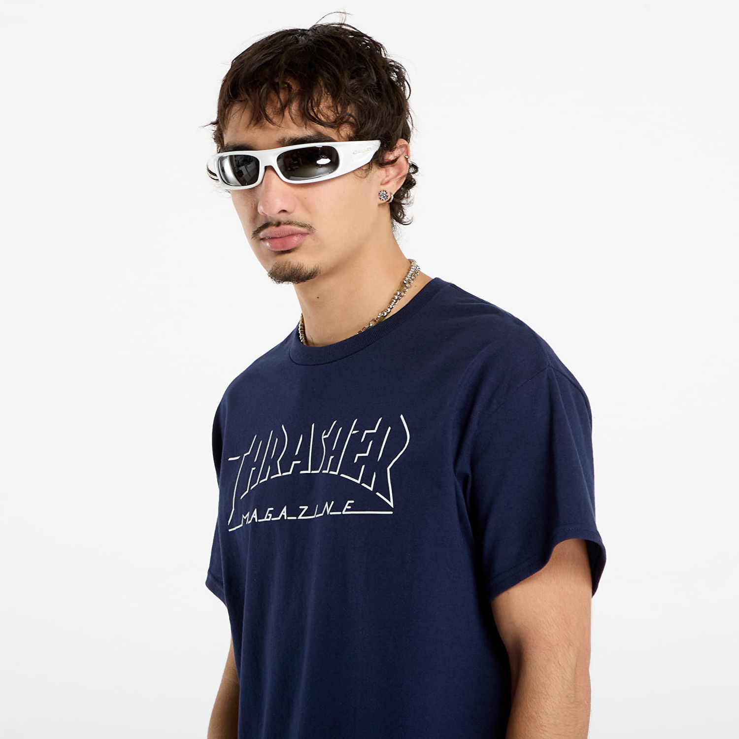 Тениска Thrasher Shadow Mag Logo T-Shirt Тъмно синьо | 145765, 1