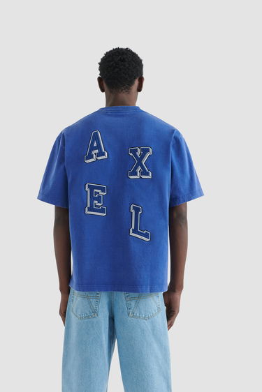 Тениска AXEL ARIGATO Typo Embroidered T-Shirt Синьо | A0787005, 3