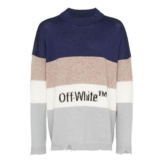 Пуловер Off-White Off-White Wool Color-Block Sweater Многоцветен | OMHE016E19E370323010, 0