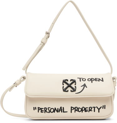 Чанта през рамо Off-White Jitney Shoulder 0.7 Quote Bag Бежово | OWNN18BC99LEA0010410, 0