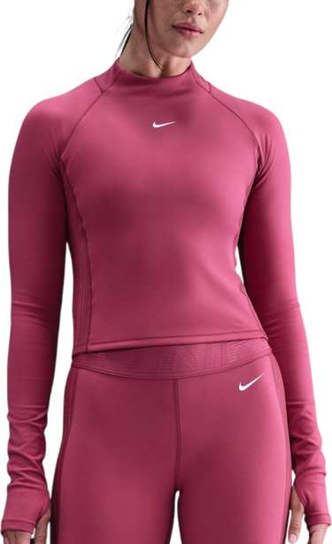 Тениска Nike Pro Long-Sleeve Mock Neck Performance Top Бургунди | hv3736-634, 0