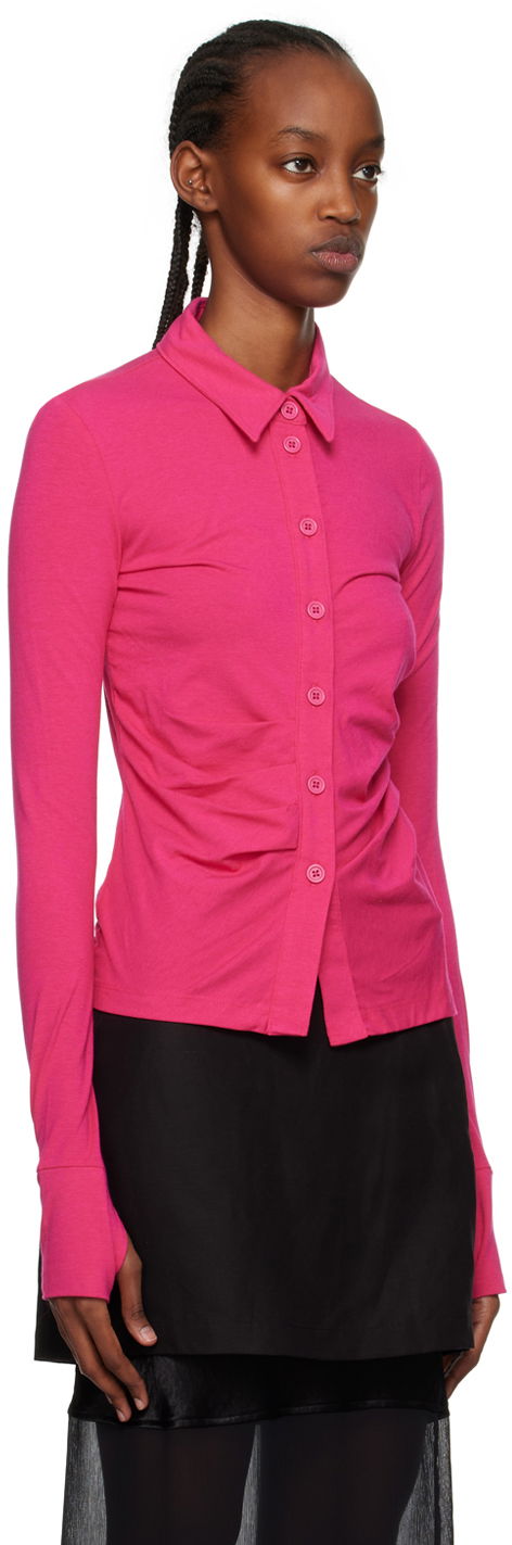 Риза Helmut Lang Exclusive Shirred Shirt Розово | N01HW511, 1