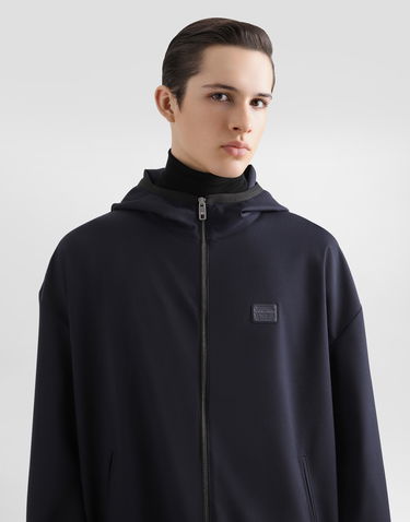 Суитчър Dolce & Gabbana Hooded Woolen Jacket With Tag Тъмно синьо | G9BMVTFURK8B3681, 3