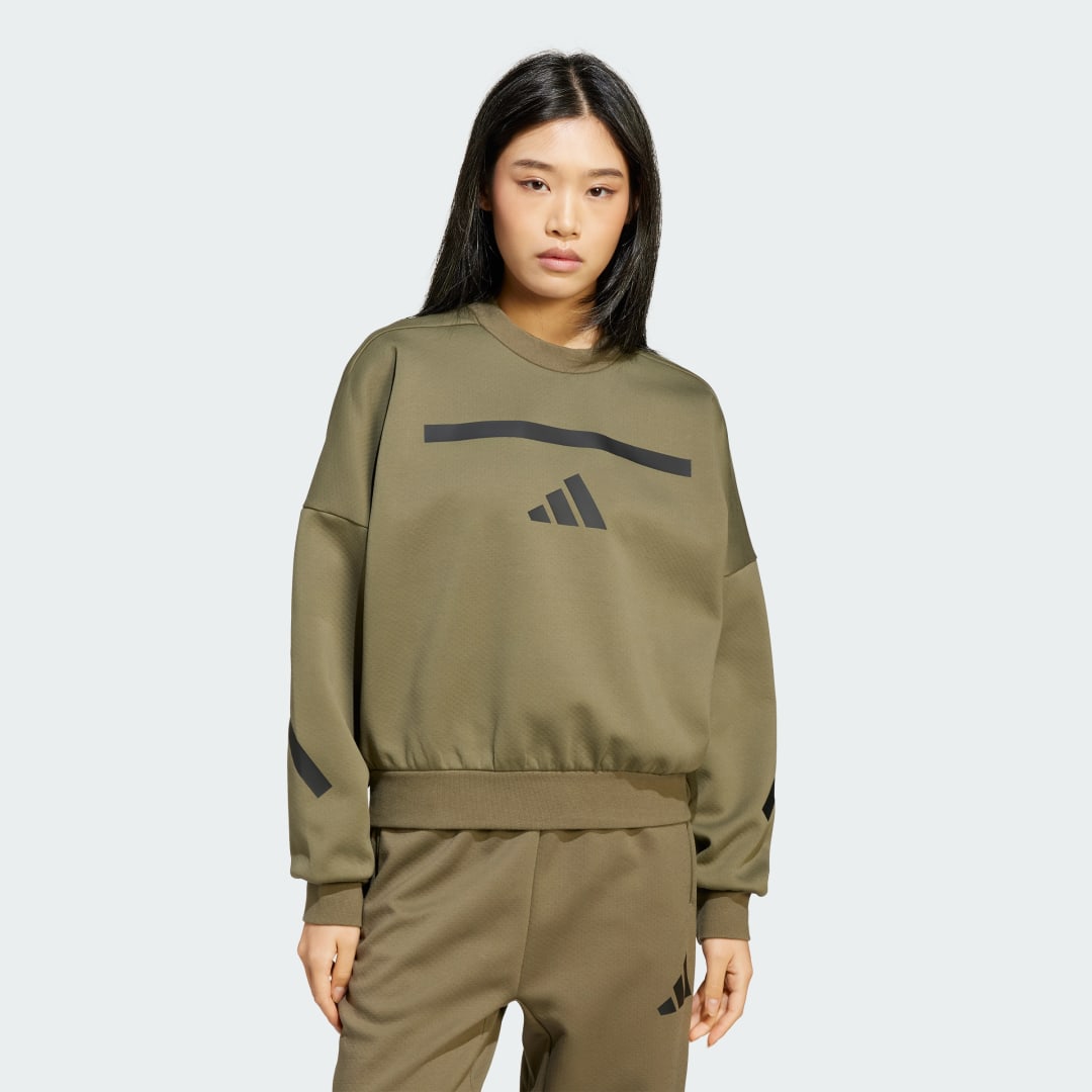 Суитчър adidas Performance Training Sweatshirt Зелено | JJ4776, 0