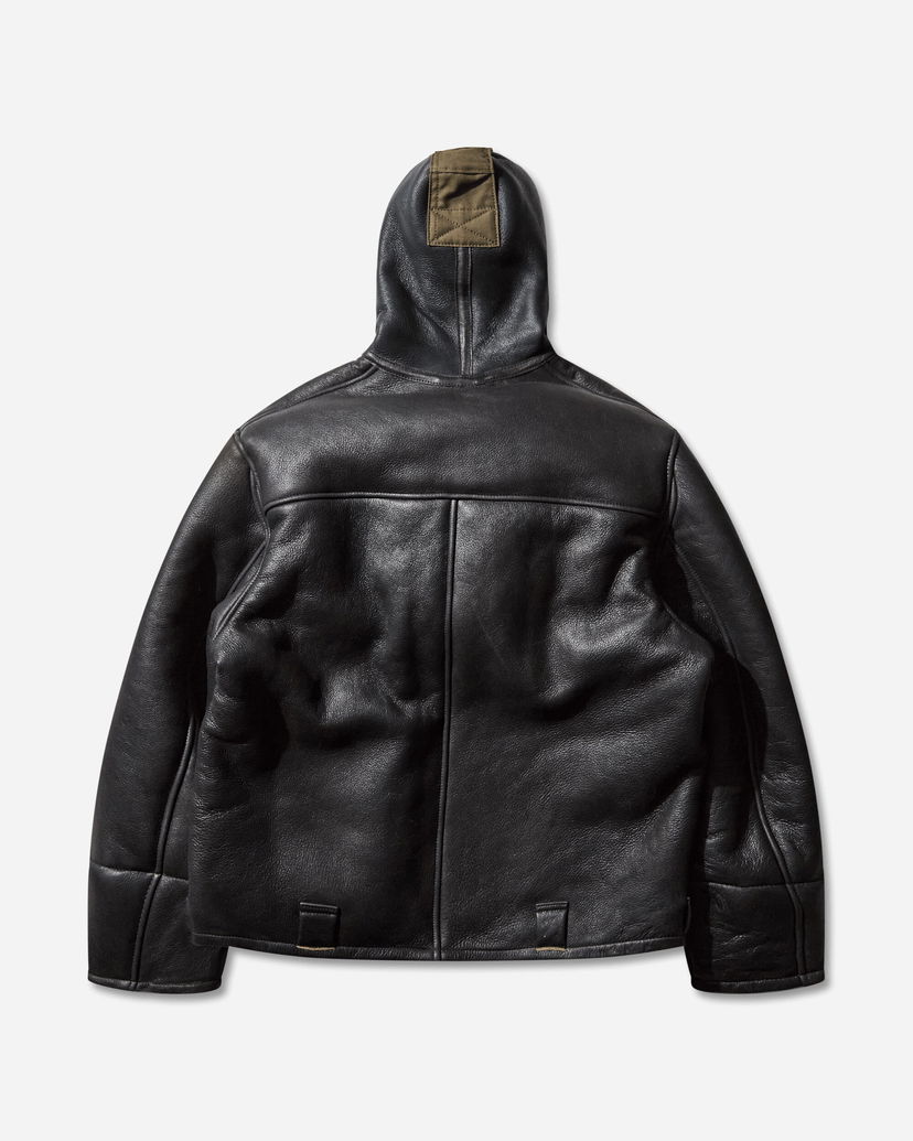 Яке OUR LEGACY Blizzard Hooded Leather Jacket Черно | W4259BN 001