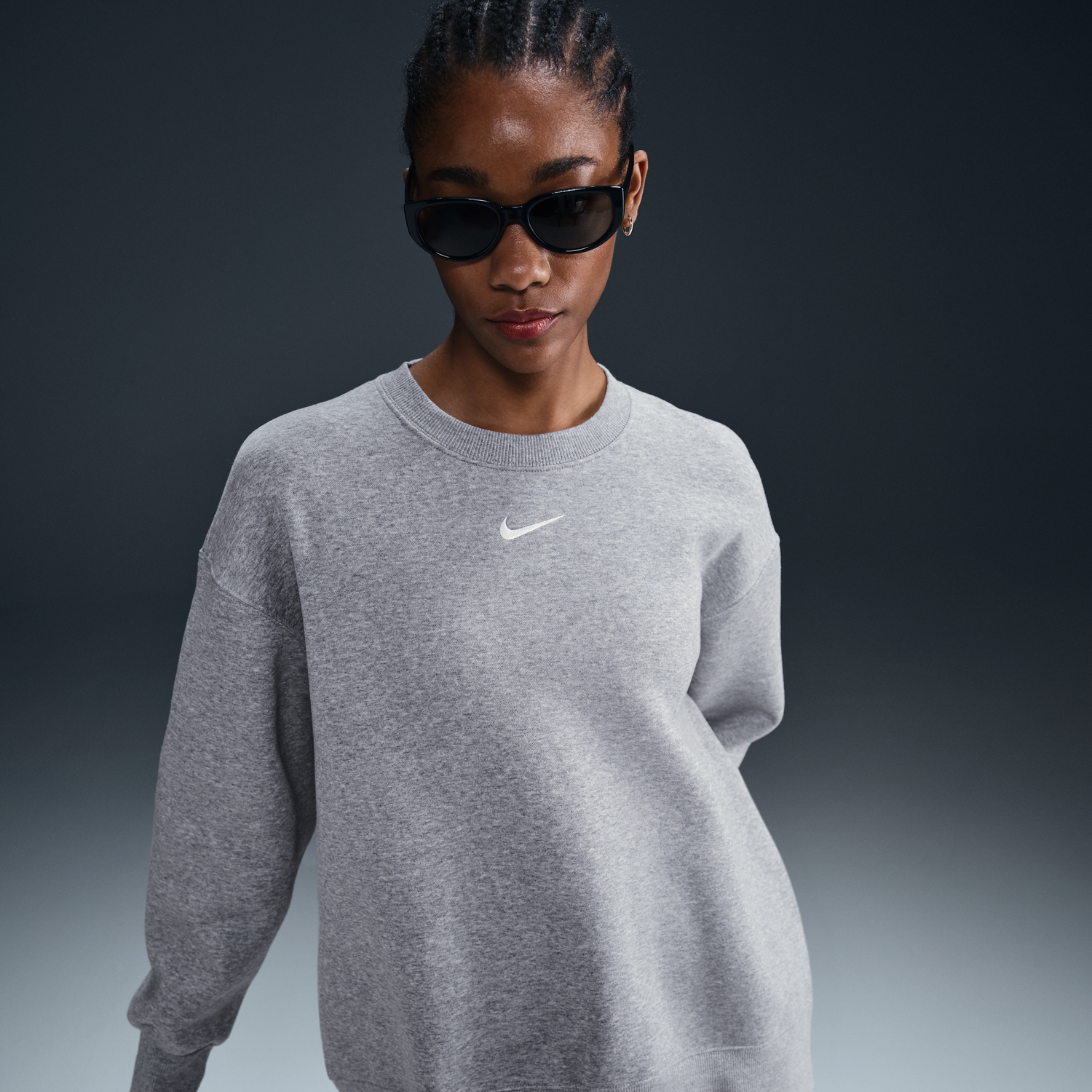 Пуловер Nike Sportswear Phoenix Fleece Crewneck Sweatshirt Сиво | FZ4270-063, 1