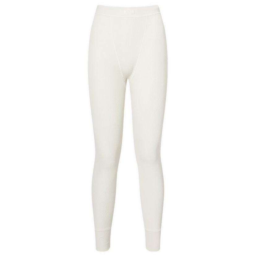 Клинове SKIMS Rib Legging Бяло | AP-LEG-0039-BN