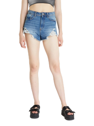 Къси панталони Noisy May High Waisted Denim Shorts Синьо | 27020604