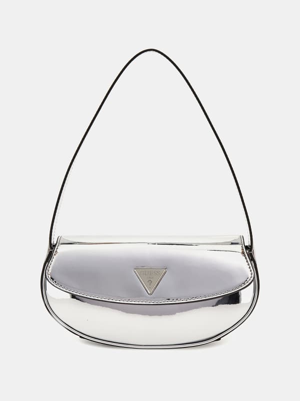 Чанта през рамо GUESS Arnela Mini Mirror Shoulder Bag Металик | HWMY9496780, 0