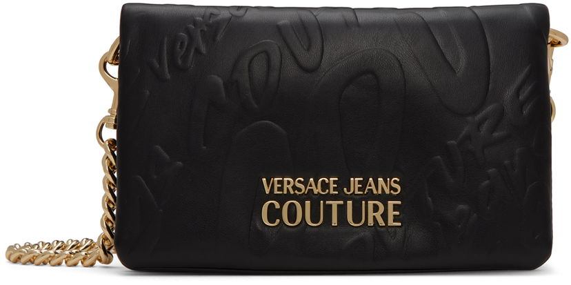 Чанта през рамо Versace Jeans Couture Mini Embossed Logo Bag Черно | E73VA4BI2EZS452