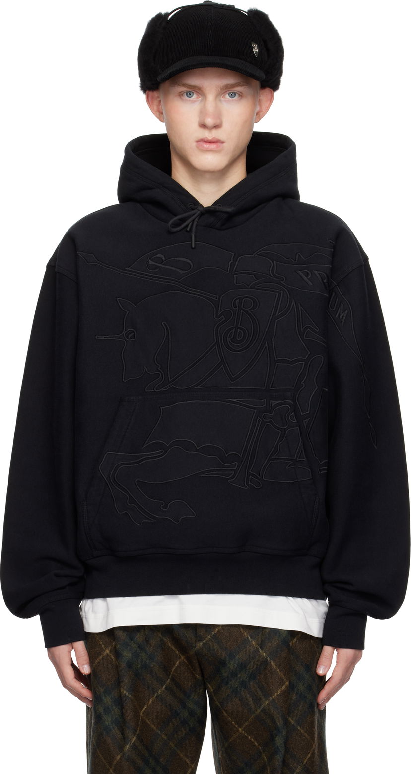 Суитчър Burberry Embroidered EKD Hoodie Черно | 8098214