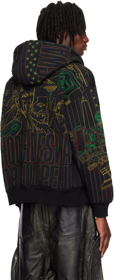 Суитчър Who Decides War Who Decides War Pelle Pelle Edition Monument Zip-Up Hoodie Черно | 1110620030SS25, 2