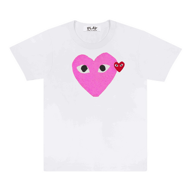 Тениска Comme des Garçons PLAY Colored Heart T-Shirt Бяло | AZ T105 051 4, 0