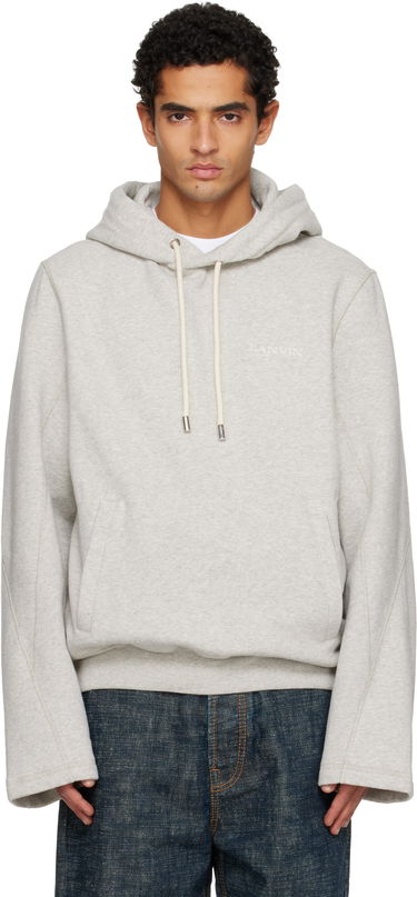 Суитчър LANVIN Lanvin Cotton Fleece & Cashmere Hoodie Сиво | RM-HO0004-F044-H25, 0