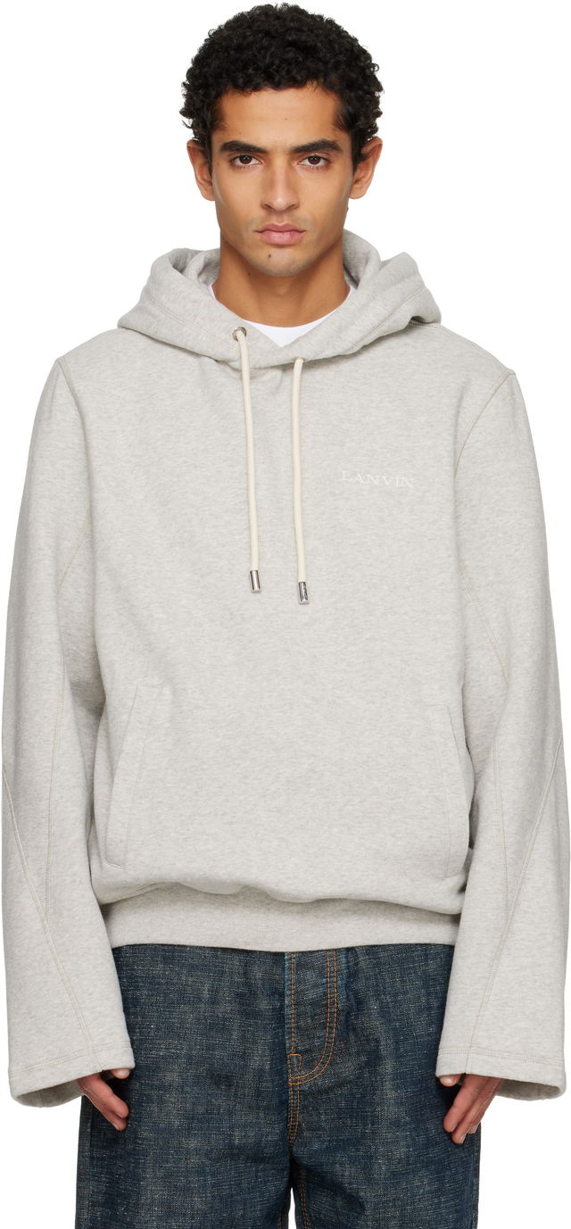 Lanvin Cotton Fleece & Cashmere Hoodie