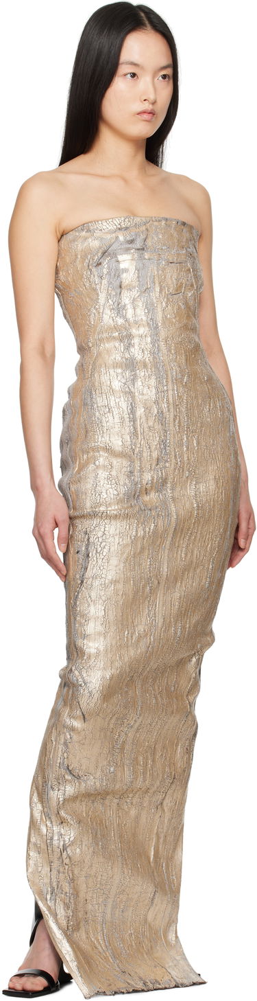 Pокля Rick Owens Rick Owens Hollywood Bustier Gown Металик | RP01E7524 SGMC, 3