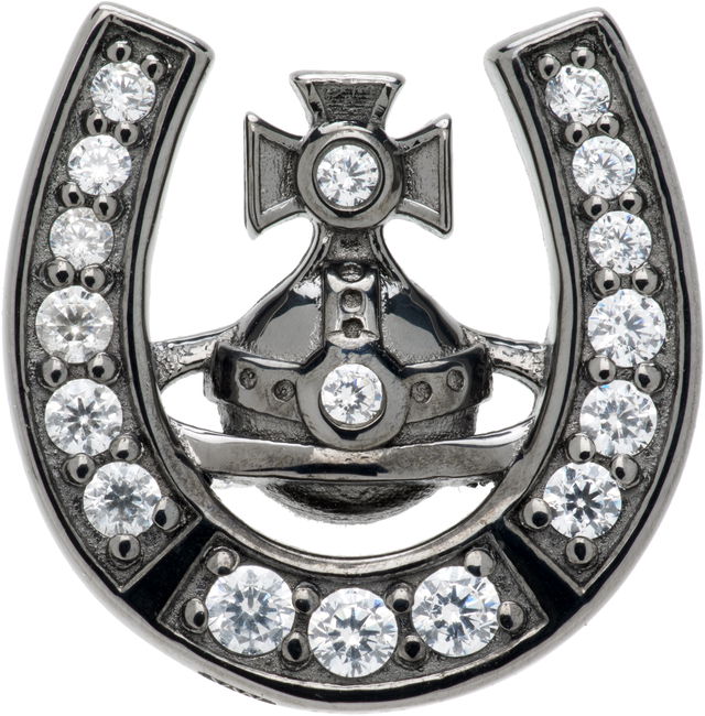 Horace Orb Horseshoe Crystal-Embellished Single Stud Earring