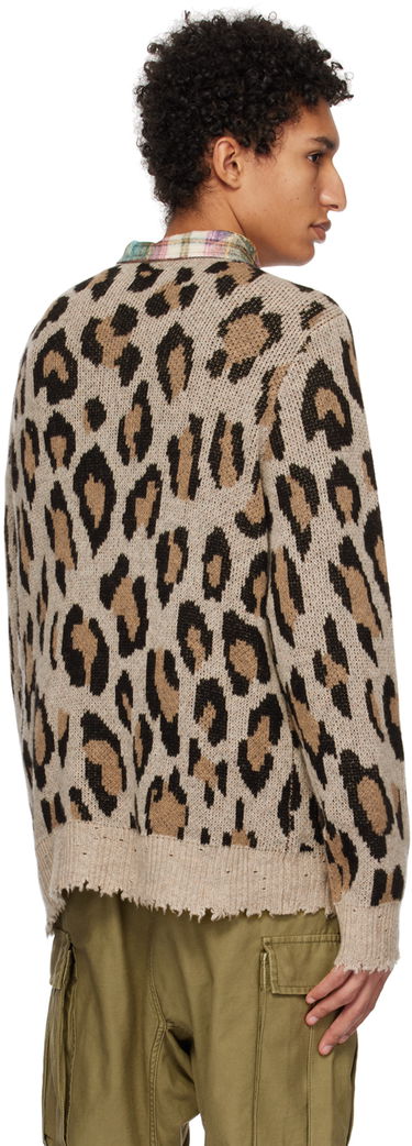 Пуловер R13 R13 Leopard Knit Sweater Бежово | R13W3571-10, 2