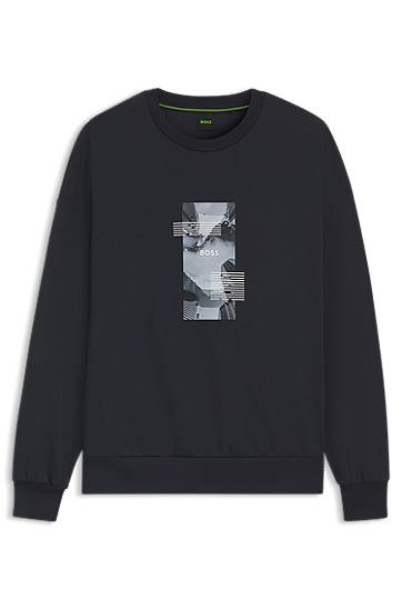 Oversized-Fit Cotton-Blend Sweatshirt with Photo Print