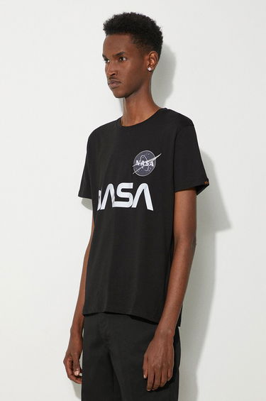 Тениска Alpha Industries NASA Reflective Tee Черно | 178501-03, 3