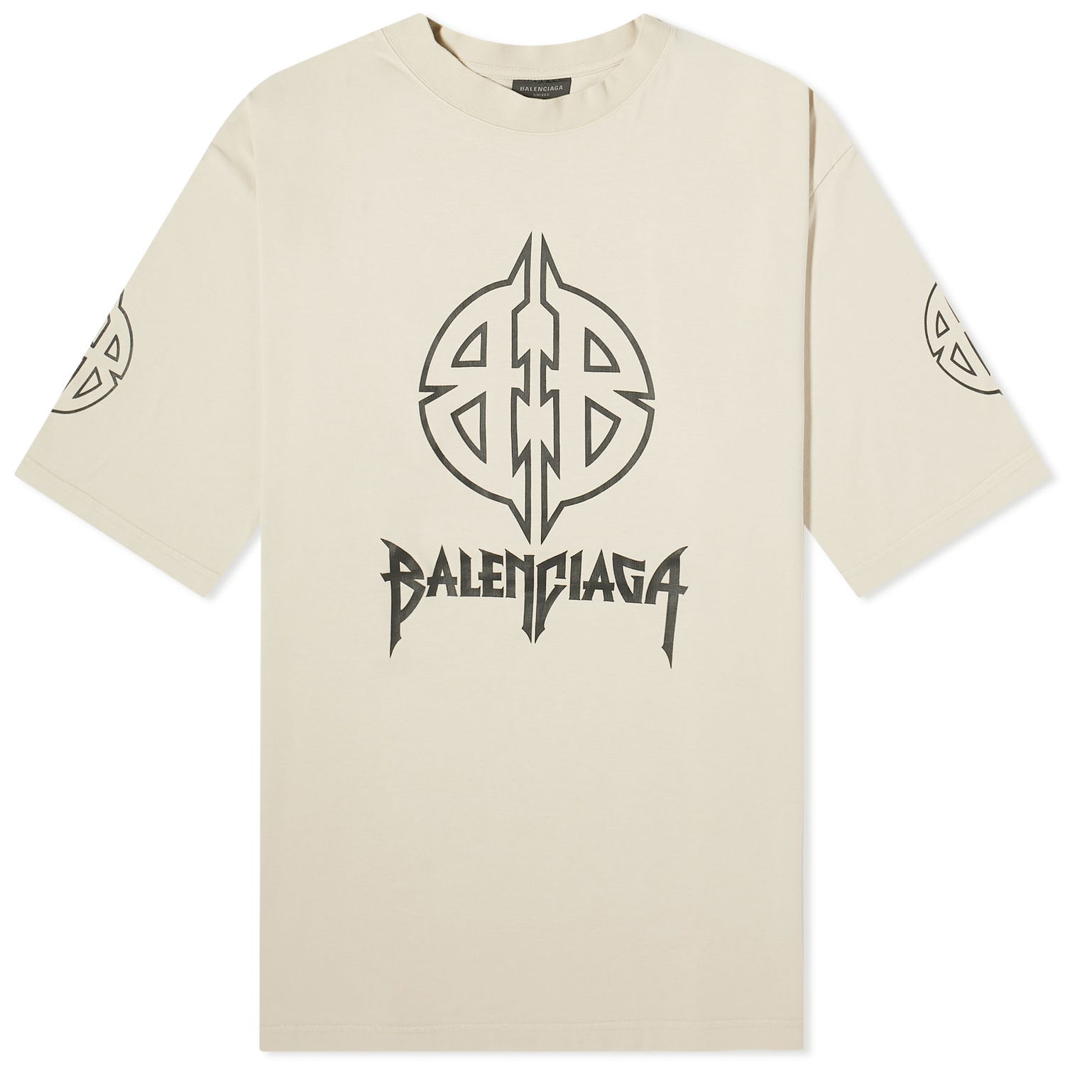 Тениска Balenciaga Paris T-Shirt Бежово | 764235-TPVI2-9711, 0