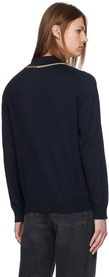 Пуловер Paul Smith Paul Smith Signature Stripe Long Sleeve Polo Тъмно синьо | M1R-271Y-N02419-49, 2