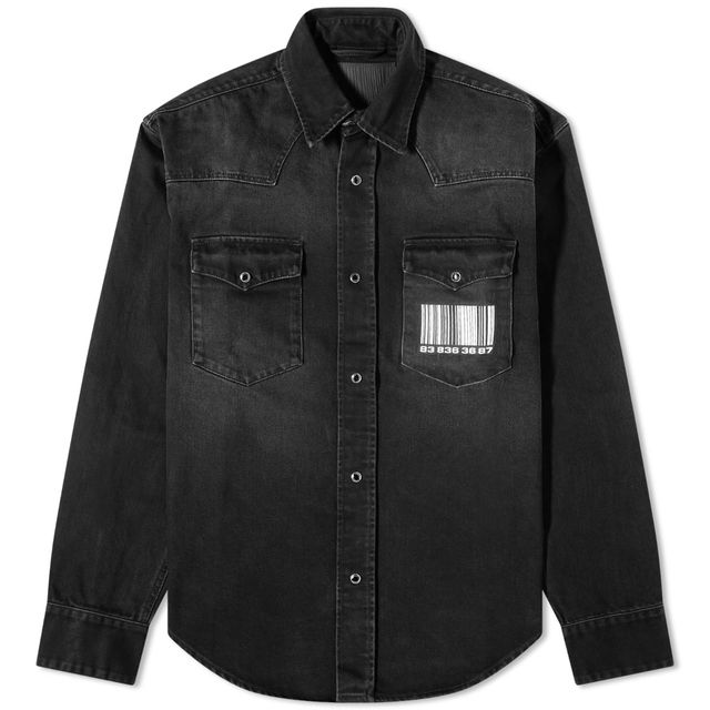 Vetements Big Barcode Denim Shirt