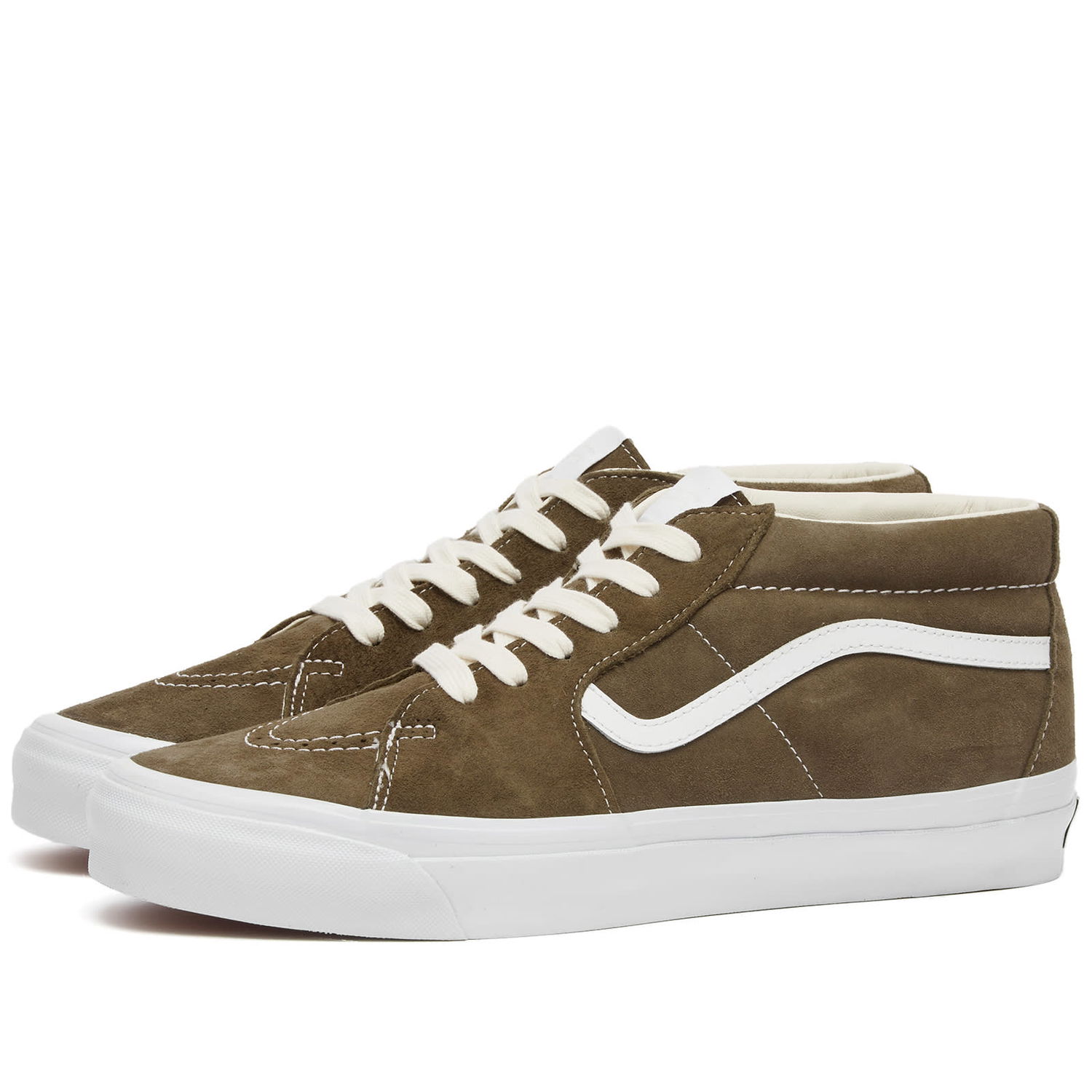 Кецове и обувки Vans Sk8-Mid Reissue 83 Sneakers in Lx Pig Suede Sea Turtle Зелено | VN000CQQCHZ, 0