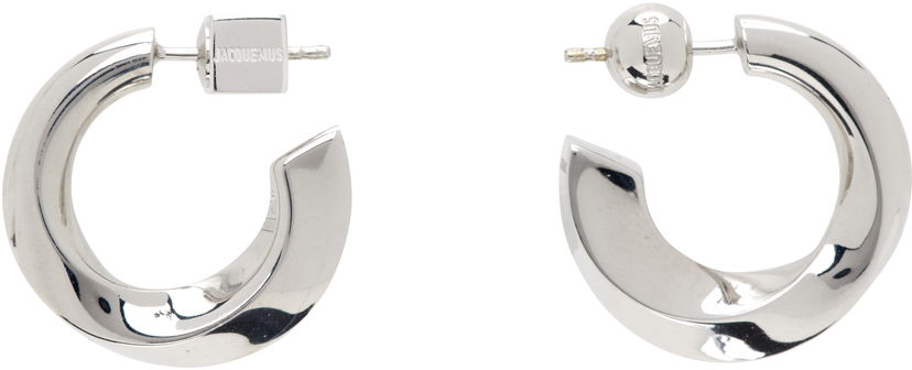 Обеци Jacquemus 'The Tourni hoop' Twisted Earrings Металик | 25HJWW00770AOT4052
