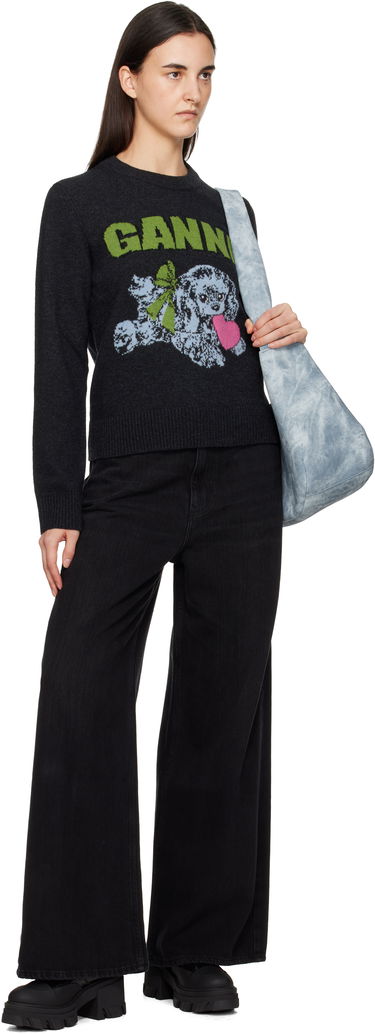 Пуловер GANNI GANNI Puppy Wool Jumper Сиво | K2597, 3