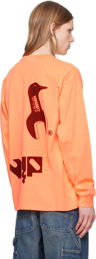 Тениска Carhartt WIP Carhartt WIP Long Sleeve Industry T-Shirt Оранжево
 | I034411, 2
