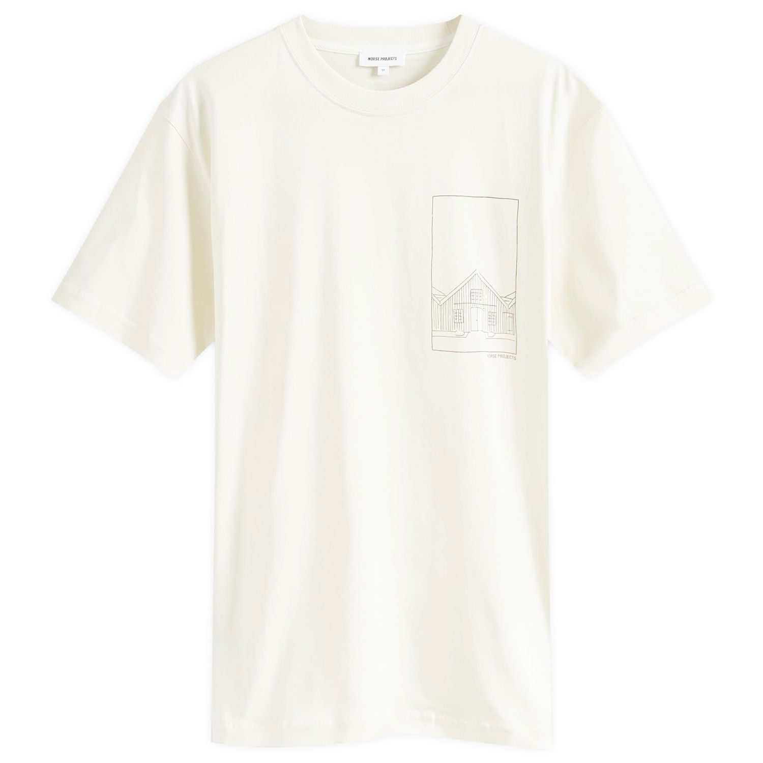 Тениска NORSE PROJECTS Johannes Organic Kanonbadsvej Бяло | N01-0661-0262, 0