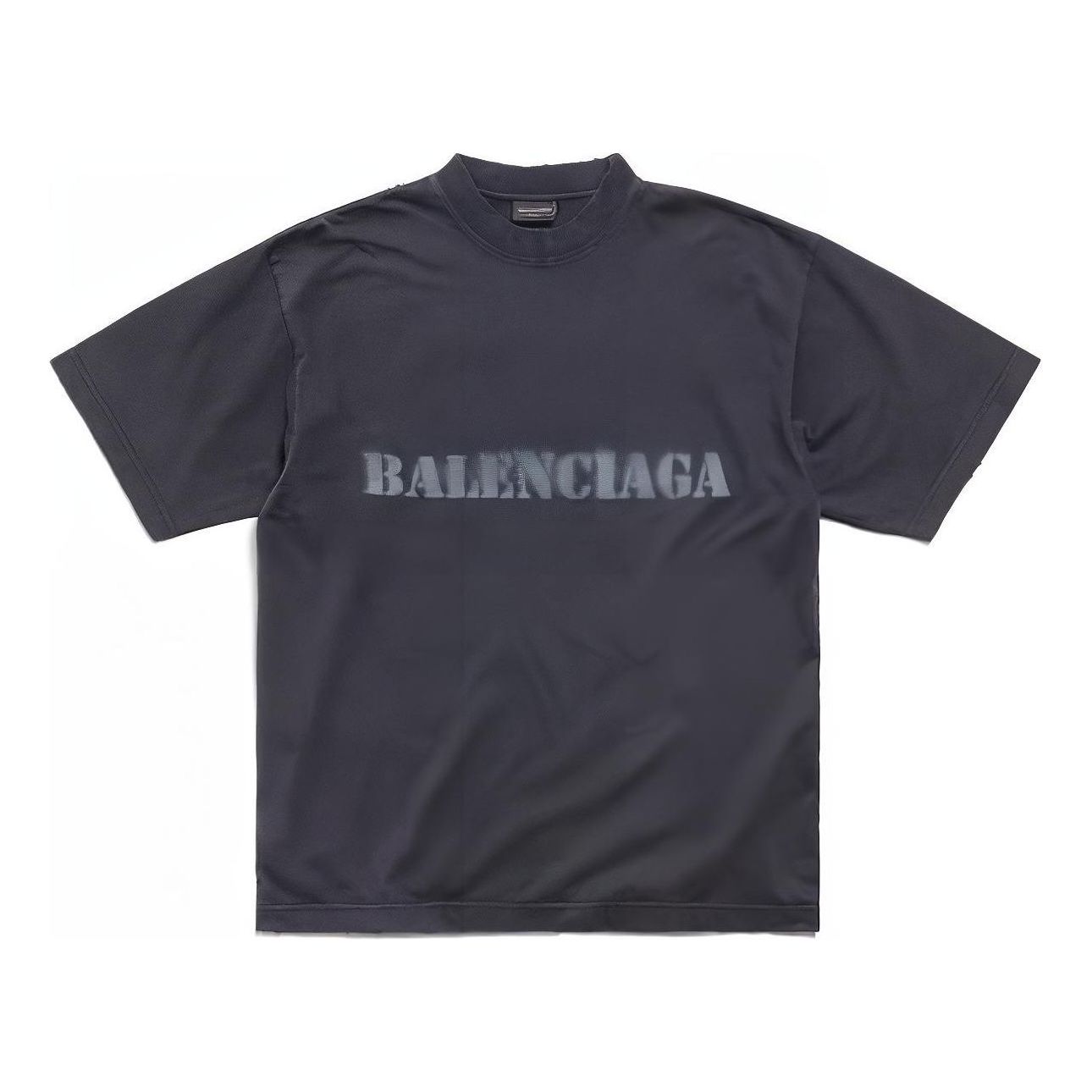 Тениска Balenciaga Stencil Type T-Shirt Черно | 764235TQVA31750, 0