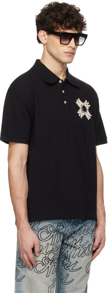 Поло тениска AMIRI AMIRI Embroidered MA Quad Polo Бяло | AMJYPO1011, 4