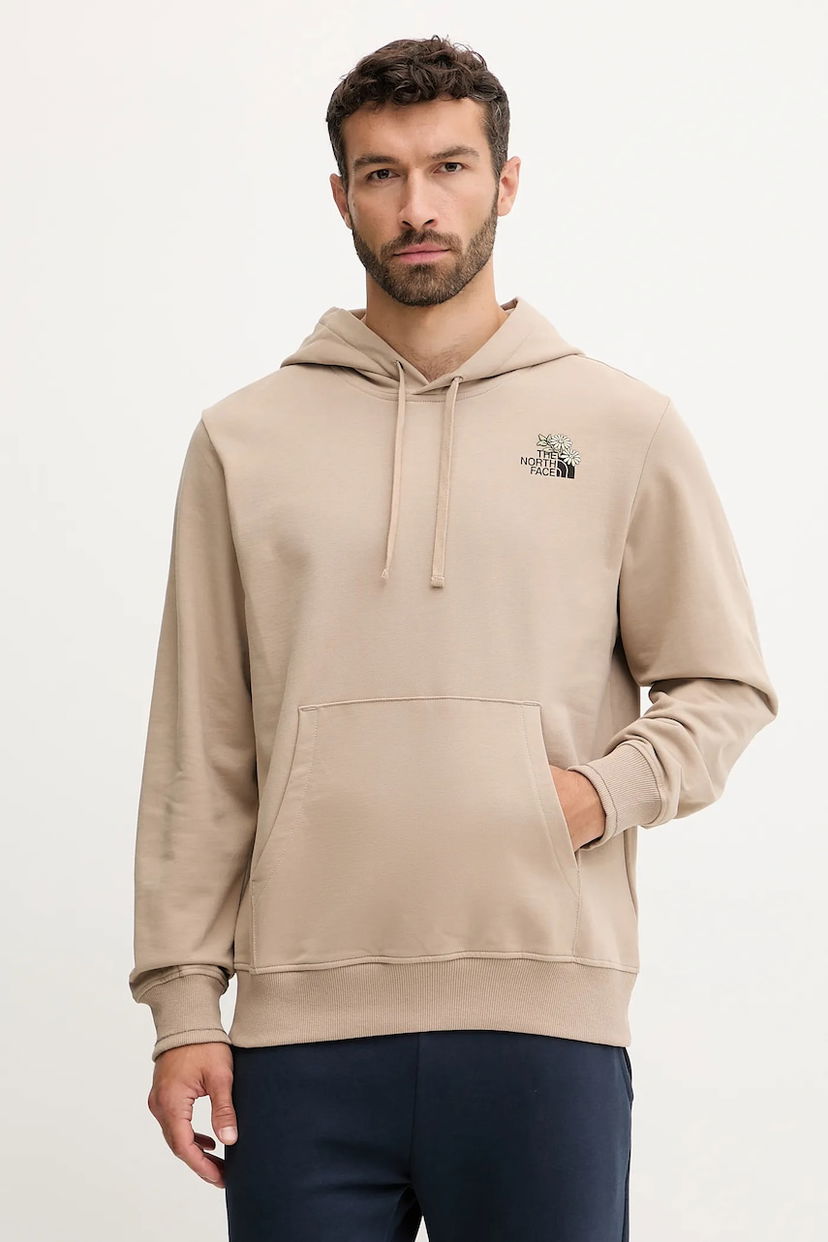 Суитчър The North Face Flowe Dome Cotton Hoodie with Print Бежово | NF0A8EGZBOX1