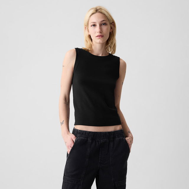 Sleeveless Modal Shell Black