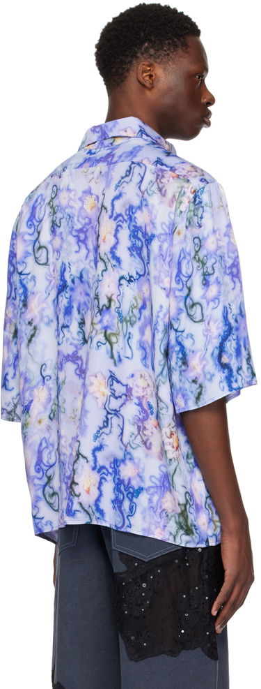 Риза Collina Strada Collina Strada Market Print Shirt Синьо | XX3890, 2