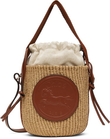 Дамска чанта CHLOÉ Chloé Small Horse Medal Basket Bag Бежово | CHC25SS592O82, 0