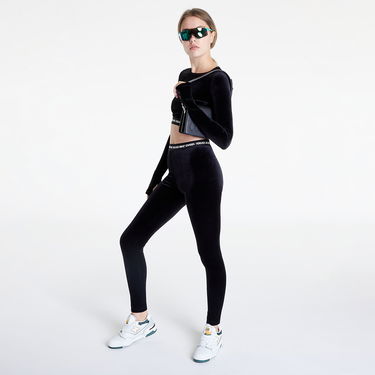 Съкратен топ Versace Velvet Stretch T-Shirt Черно | 73HAH218J0008899, 2