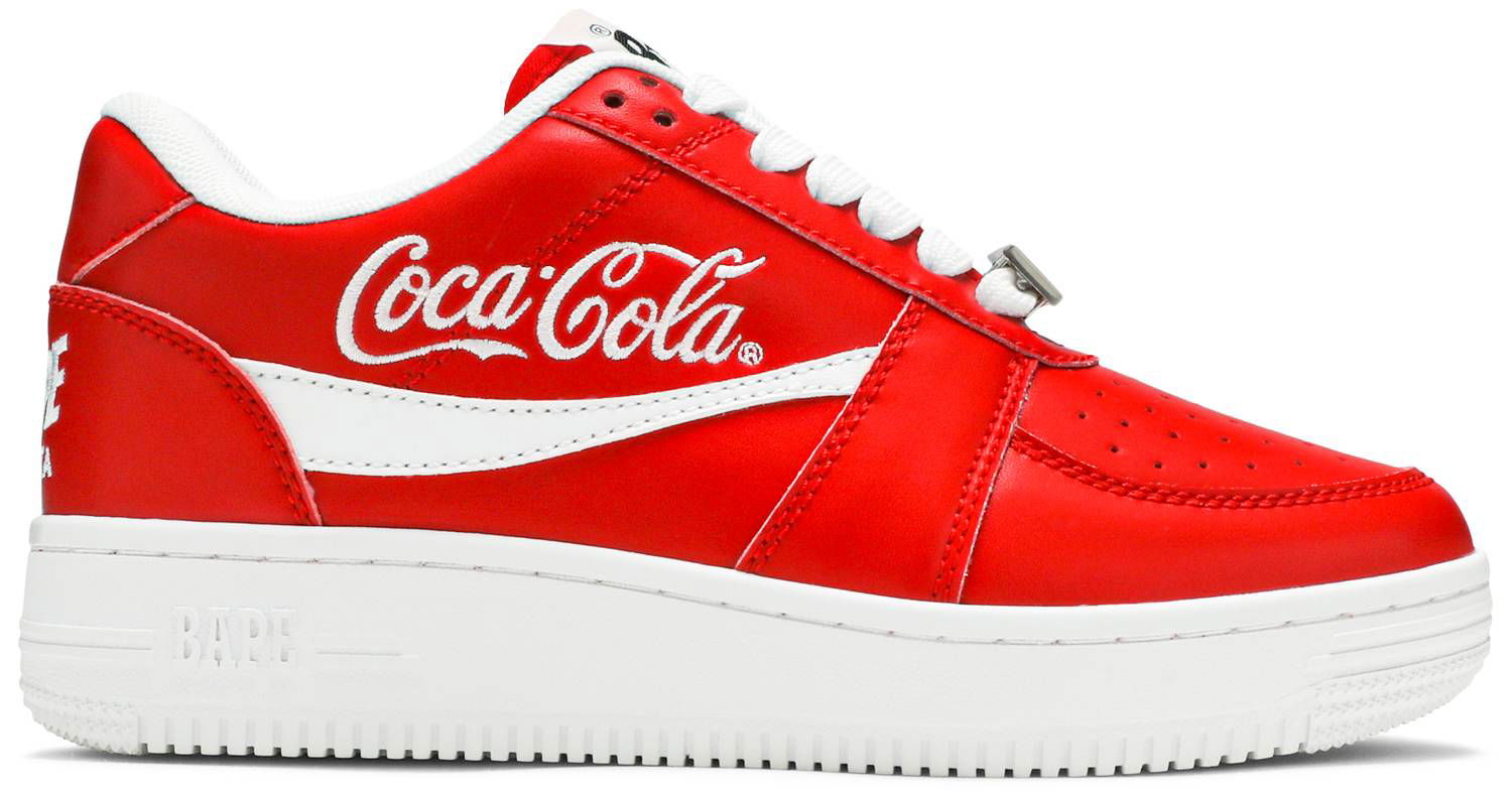 Кецове и обувки BAPE Coca-Cola x Bapesta Low "Red" Червено | 1G23191913 RED, 1